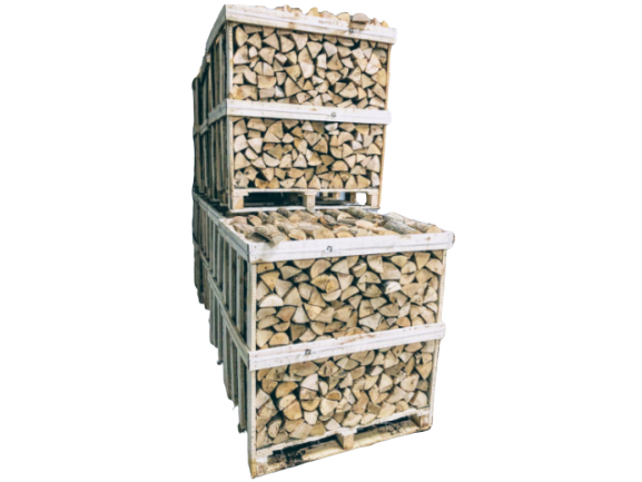 Im Ofen getrocknetes Brennholz/Holzscheite in 20–40 cm großen Stämmen, 1 m3